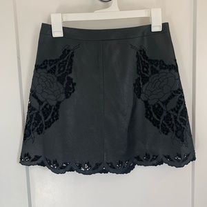 BCBGMaxAzria Jenhifer Faux Leather Skirt